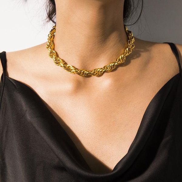 chokers accessories, creative retro chain, handmade necklace, female personality, single-layer geometric twist simple necklace, Golden;silver
chokers accessories, creative retro chain, handmade necklace, female personality, single-layer geometric twist simple necklace, Golden;silver