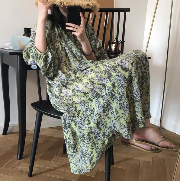casual dresses 2021 summer big sleeve long loose style flower print women boho maxi dress clothes vestidos, Black;gray
casual dresses 2021 summer big sleeve long loose style flower print women boho maxi dress clothes vestidos, Black;gray