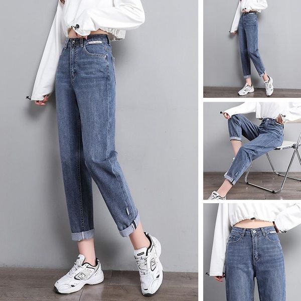 women's jeans nine-point carrot harem pants straight loose tide spring 2021 old female high waist thin section, Blue
women's jeans nine-point carrot harem pants straight loose tide spring 2021 old female high waist thin section, Blue
