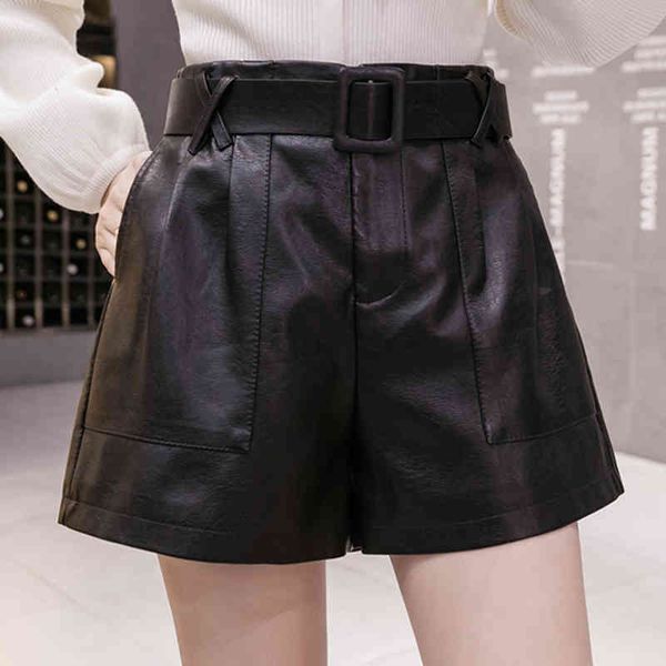 lucyever pu motorcycle leather shorts women autumn winter slim a-line shorts woman fashion sashes pockets black shorts 210521, White;black
lucyever pu motorcycle leather shorts women autumn winter slim a-line shorts woman fashion sashes pockets black shorts 210521, White;black