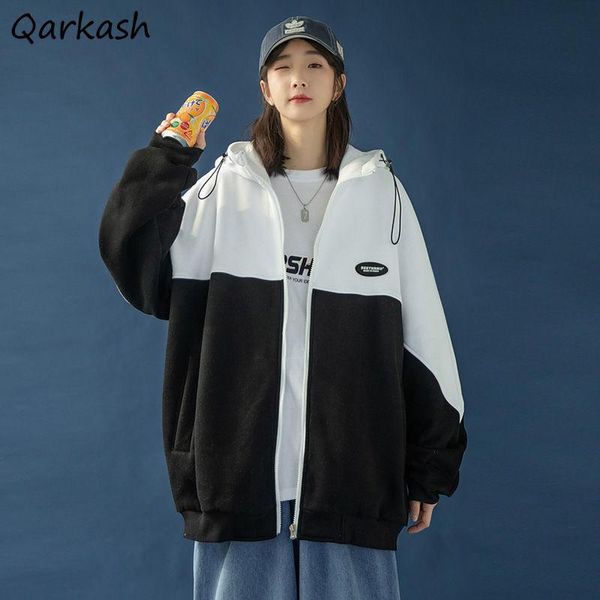 women's jackets basic women patchwork korean style teen girls outwear loose hooded spring students all-match harajuku bf preppy couples, Black;brown
women's jackets basic women patchwork korean style teen girls outwear loose hooded spring students all-match harajuku bf preppy couples, Black;brown