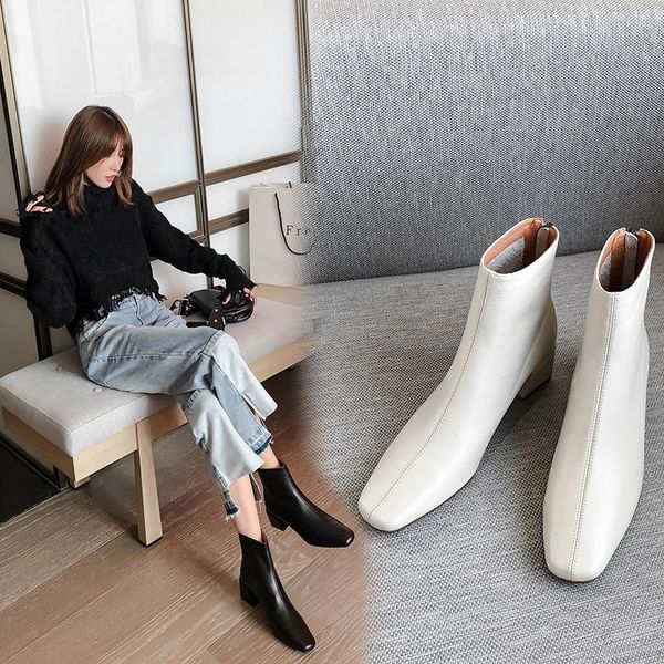 boots 2021 winter inner and outer leather mid-heel square toe fashion women's youth european american style, Black
boots 2021 winter inner and outer leather mid-heel square toe fashion women's youth european american style, Black