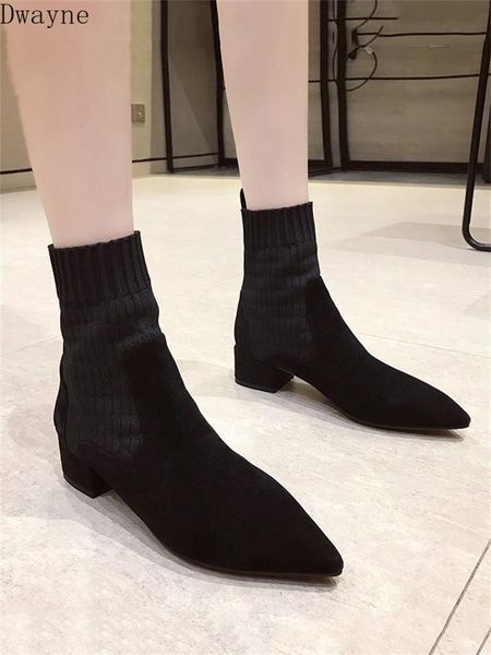 boots 2021 fashion trend spring and autumn pointed wild women's shoes thick with high-heeled elastic socks ankle, Black
boots 2021 fashion trend spring and autumn pointed wild women's shoes thick with high-heeled elastic socks ankle, Black