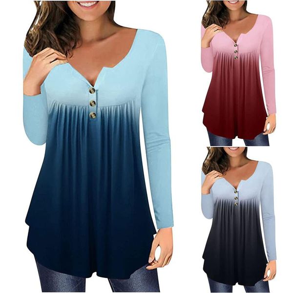 women's blouses & shirts gradient button women and vintage long sleeve oversize tunics halloween winter streetwear blusas, White
women's blouses & shirts gradient button women and vintage long sleeve oversize tunics halloween winter streetwear blusas, White