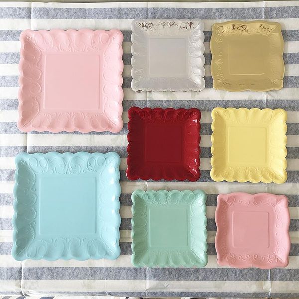 8pcs paper plates for wedding birthday party decor tableware macaron color cake tray baby shower disposable dinnerware
8pcs paper plates for wedding birthday party decor tableware macaron color cake tray baby shower disposable dinnerware
