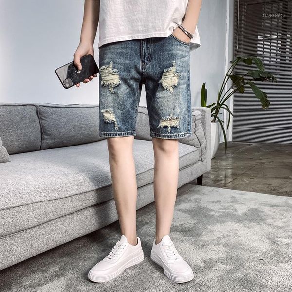 men's jeans summer thin ripped denim shorts korean loose stretch straight all-match five-point pants casual student short, Blue
men's jeans summer thin ripped denim shorts korean loose stretch straight all-match five-point pants casual student short, Blue