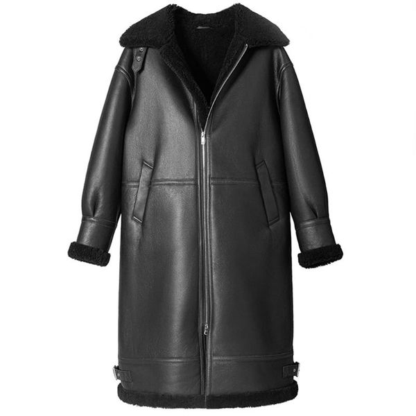 men's leather & faux mens b7 sheepskin shearling jacket long fur coat black winter
men's leather & faux mens b7 sheepskin shearling jacket long fur coat black winter
