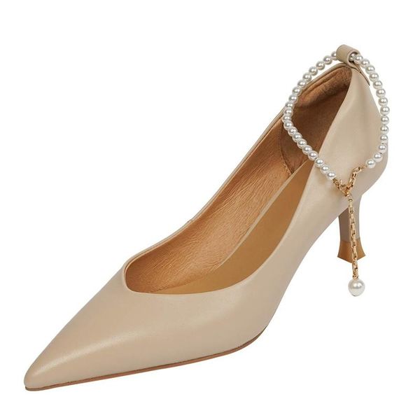 princess style full grain leather beading chains pointed toe thin high heel buckle straps young lady women pumps l32 dress shoes, Black
princess style full grain leather beading chains pointed toe thin high heel buckle straps young lady women pumps l32 dress shoes, Black