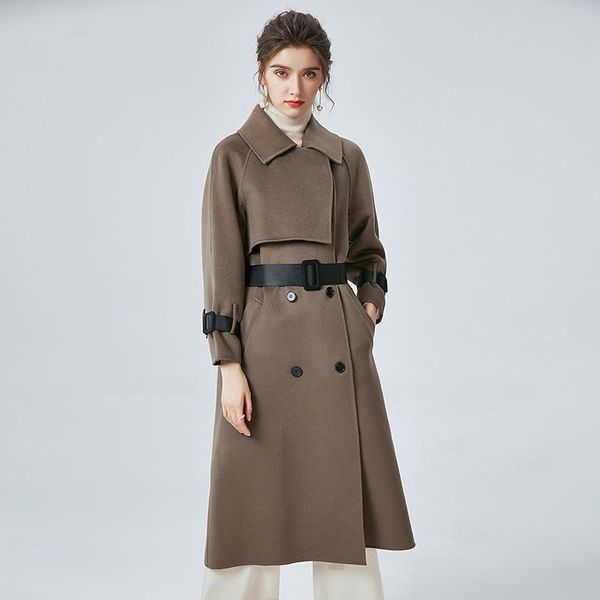 women's wool & blends winter long coat women cashmere blend belted camel jacket trench woolen brown overcoat beige outfits for fashion, Black
women's wool & blends winter long coat women cashmere blend belted camel jacket trench woolen brown overcoat beige outfits for fashion, Black