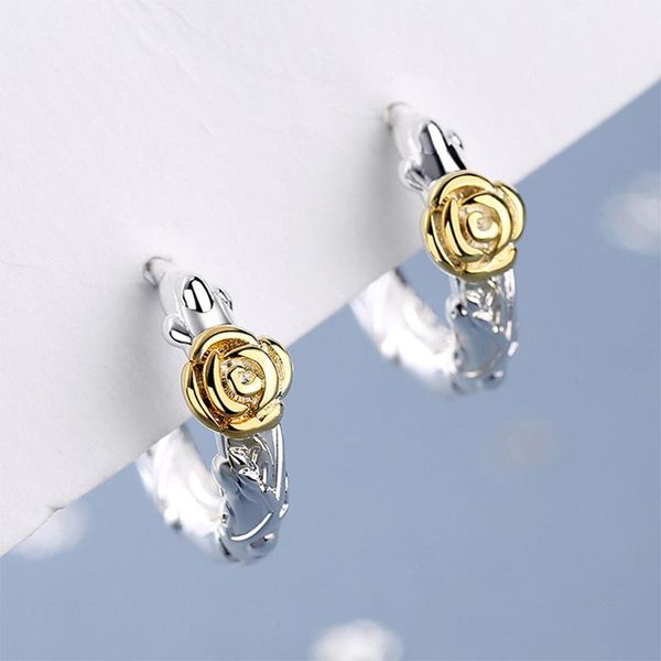 hoop & huggie vintage gold color rose flower earrings for women two tone huggies geometric plant branches earring piercing accessories, Golden;silver
hoop & huggie vintage gold color rose flower earrings for women two tone huggies geometric plant branches earring piercing accessories, Golden;silver