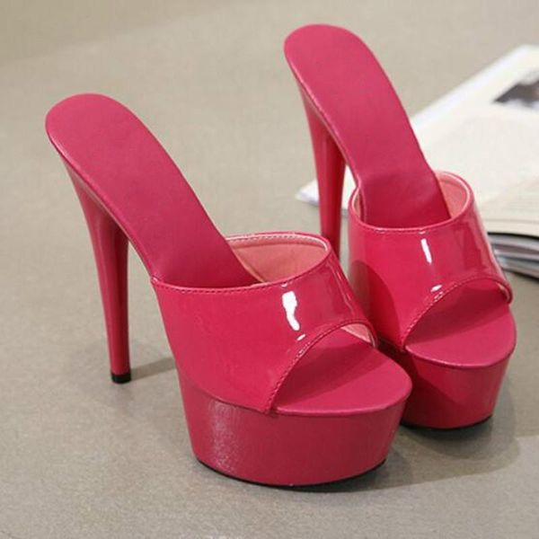 slippers dwayne patent leather 15cm super high heel stiletto waterproof platform high-heeled sandals female summer 357, Black
slippers dwayne patent leather 15cm super high heel stiletto waterproof platform high-heeled sandals female summer 357, Black