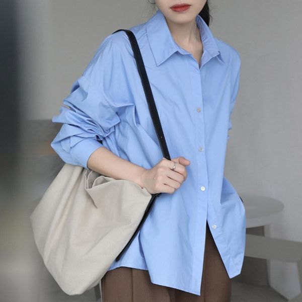 spring women office lady blouse single breasted turn-down collar long-sleeved solid color plus size shirt 8y685 210510, White
spring women office lady blouse single breasted turn-down collar long-sleeved solid color plus size shirt 8y685 210510, White
