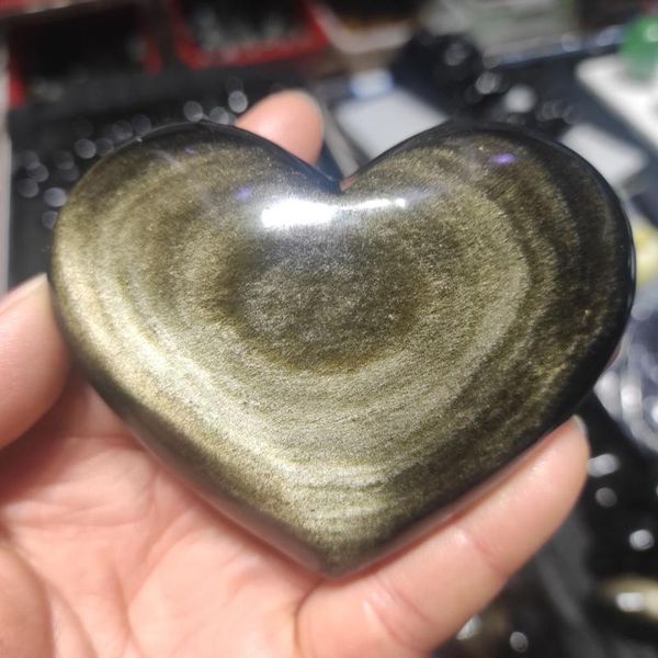1pcs natural gold sheen obsidian carved heart shape healing reiki energy figurine gifts for gigl friend home decor love decorative objects &
1pcs natural gold sheen obsidian carved heart shape healing reiki energy figurine gifts for gigl friend home decor love decorative objects &