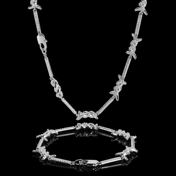 factory wholesale hip hop personality tide brand thorn chain copper set zircon men's and women's necklace bracelet jewelry popular
factory wholesale hip hop personality tide brand thorn chain copper set zircon men's and women's necklace bracelet jewelry popular