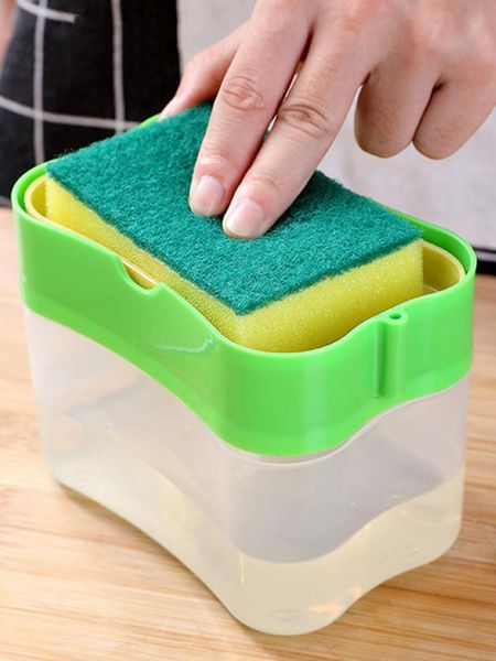 2-in-1 soap pump dispenser with sponge holder liquid container hand press organizer kitchen cleaner tools dishes
2-in-1 soap pump dispenser with sponge holder liquid container hand press organizer kitchen cleaner tools dishes