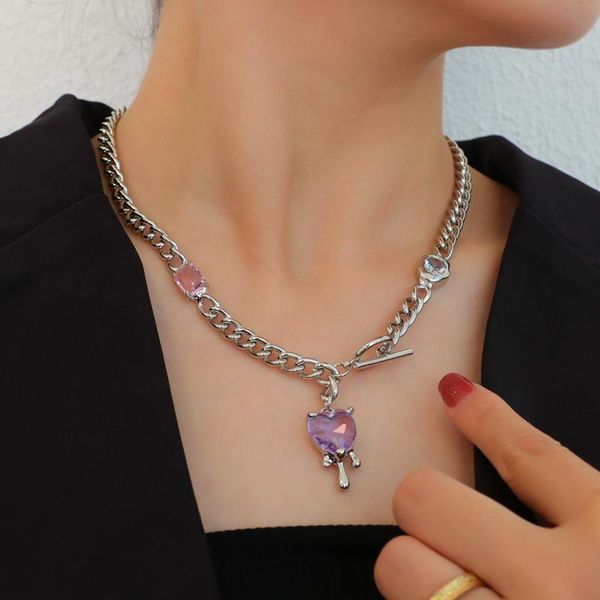 chains lifefontier gothic crystal irregular heart pendant choker necklace for women silver color metal thick chain jewelry
chains lifefontier gothic crystal irregular heart pendant choker necklace for women silver color metal thick chain jewelry
