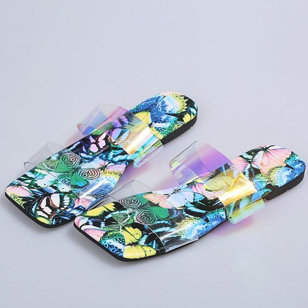 slippers pvc transparent flat women multicolor fashion indoor outdoor sandals large size women's shoes 36-43, Black
slippers pvc transparent flat women multicolor fashion indoor outdoor sandals large size women's shoes 36-43, Black