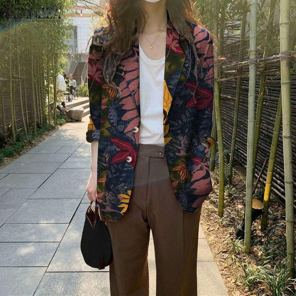 women's suits & blazers 2022 women autumn full sleeved floral printed blazer streetwear retro elegant causual femininas chemise fashi, White;black
women's suits & blazers 2022 women autumn full sleeved floral printed blazer streetwear retro elegant causual femininas chemise fashi, White;black