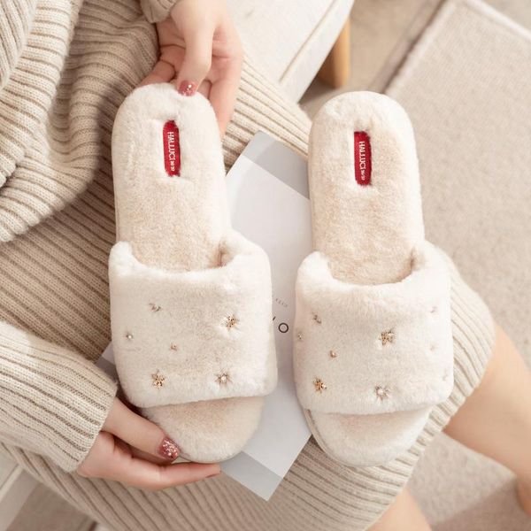 fashion indoor slippers women warm plush home slipper anti-slip soft lovers winter shoes ladies slides, Black
fashion indoor slippers women warm plush home slipper anti-slip soft lovers winter shoes ladies slides, Black