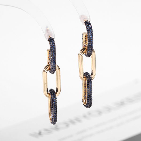 european and american temperament chian earrings for women design luxury brand jewelry cubic zirconia statement geometric dangle, Silver
european and american temperament chian earrings for women design luxury brand jewelry cubic zirconia statement geometric dangle, Silver