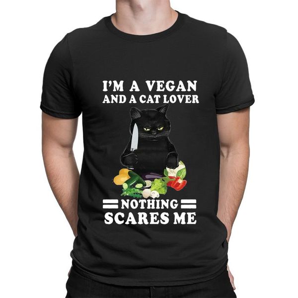 men's t-shirts black cats tee funny cat i'm a vegan and lover nothing scares me vintage shirt short sleeve unisex, White;black
men's t-shirts black cats tee funny cat i'm a vegan and lover nothing scares me vintage shirt short sleeve unisex, White;black