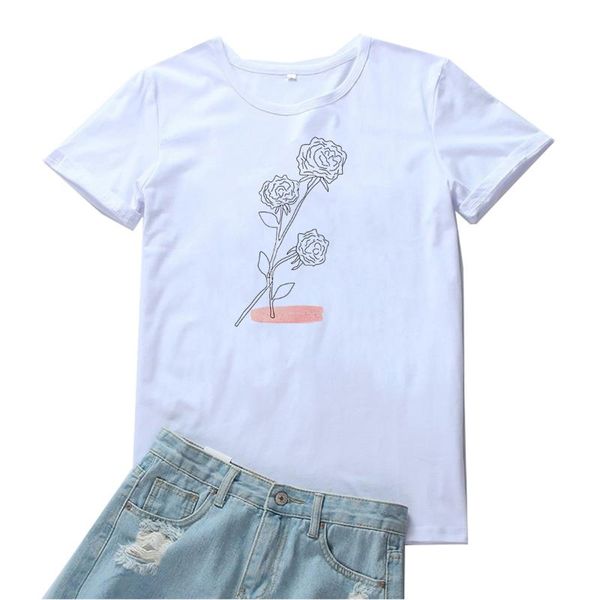 women's t-shirt simple flowers pattern t shirt women loose white camiseta mujer o-neck tshirt aesthetic graphics t-shirts
women's t-shirt simple flowers pattern t shirt women loose white camiseta mujer o-neck tshirt aesthetic graphics t-shirts