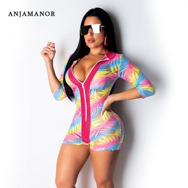 women's jumpsuits & rompers anjamanor print mesh see through womens summer playsuit front zipper bodycon jumpsuit festival club wear d4, Black;white
women's jumpsuits & rompers anjamanor print mesh see through womens summer playsuit front zipper bodycon jumpsuit festival club wear d4, Black;white