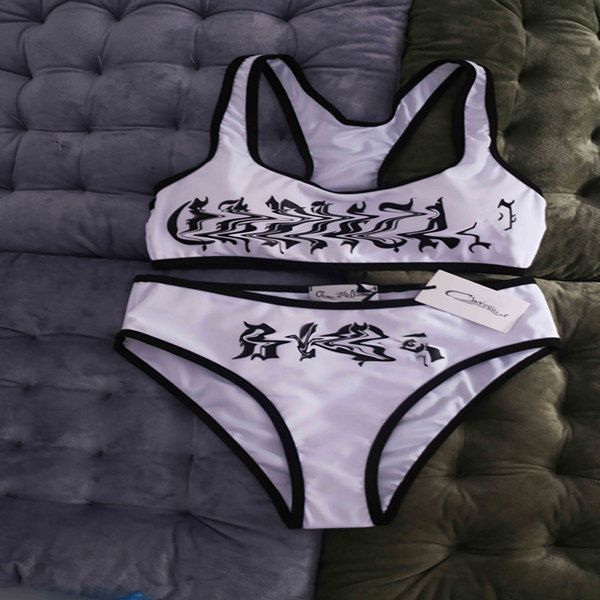 women's swimsuit women swimwear push up bikini set letter brazilian summer beach bathing suit swim wear, White;black
women's swimsuit women swimwear push up bikini set letter brazilian summer beach bathing suit swim wear, White;black