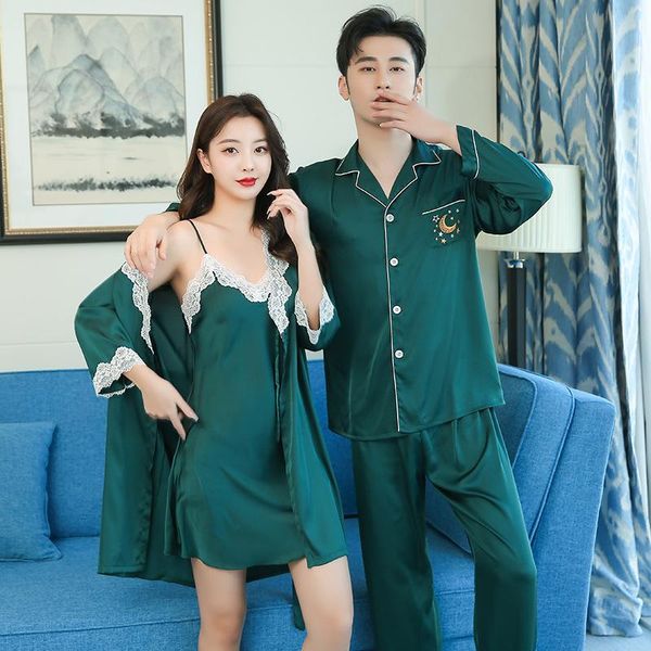women's sleepwear women robe sets men trousers 2pcs pajamas casual bride bridesmaid wedding couples satin nightgown kimono, Black;red
women's sleepwear women robe sets men trousers 2pcs pajamas casual bride bridesmaid wedding couples satin nightgown kimono, Black;red
