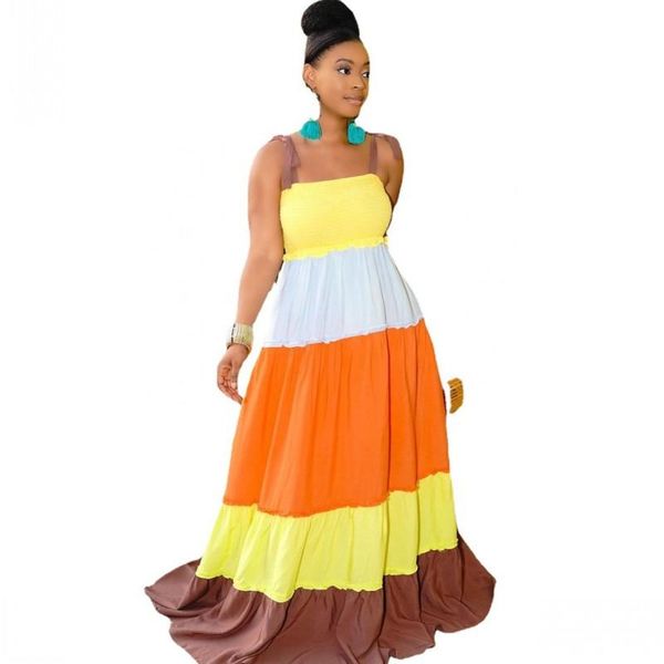 casual dresses summer maxi dress women lace up spaghetti strap empire corset robes fashion panelled elegant beach holiday party 2021, Black;gray
casual dresses summer maxi dress women lace up spaghetti strap empire corset robes fashion panelled elegant beach holiday party 2021, Black;gray