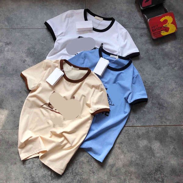 2022 factory wholesale new women's carriage short color blocking round neck basic t-shirt printed simple half sleeve cotton live broadc, White
2022 factory wholesale new women's carriage short color blocking round neck basic t-shirt printed simple half sleeve cotton live broadc, White