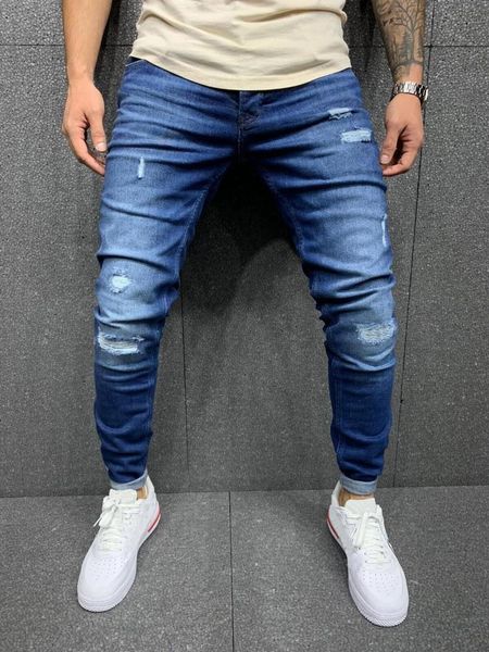 men's pants quilted embroidered jeans skinny ripped check stretch denim trousers elastic waist patchwork jogging, Black
men's pants quilted embroidered jeans skinny ripped check stretch denim trousers elastic waist patchwork jogging, Black