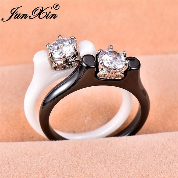 Black White Ceramic Rings For Men Women Stainless Steel Round Wedding Bands Zircon Engagement Ring Female Vintage Jewelry, Slivery;golden
Black White Ceramic Rings For Men Women Stainless Steel Round Wedding Bands Zircon Engagement Ring Female Vintage Jewelry, Slivery;golden
