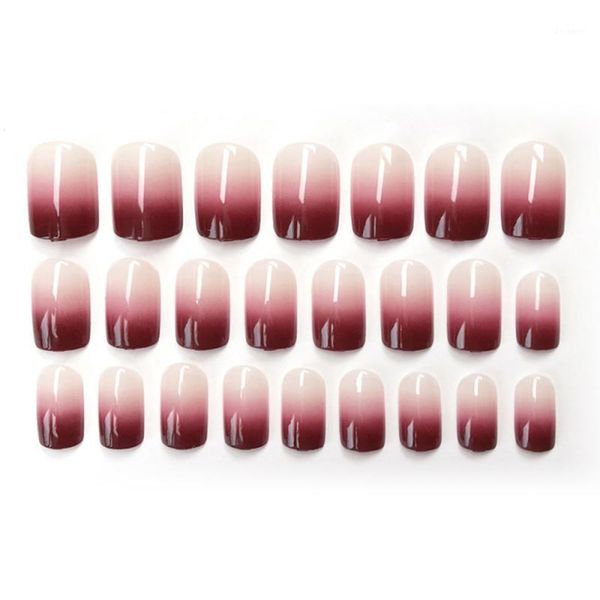 24pcs acrylic gradient fake nails full cover for short decoration press on fingers nail with glue accessories 1, Red;gold
24pcs acrylic gradient fake nails full cover for short decoration press on fingers nail with glue accessories 1, Red;gold
