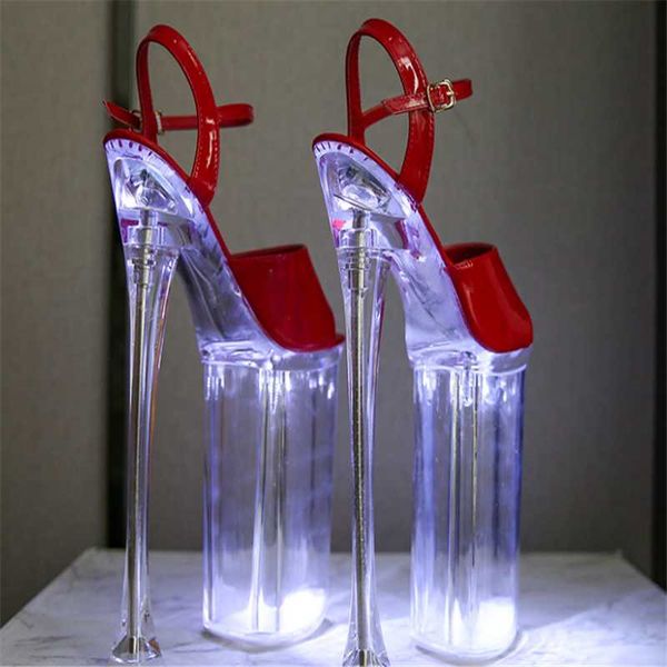 sandals 2021 super high heels 26cm glow women summer clear platform stiletto female shoes catwalk pole dance, Black
sandals 2021 super high heels 26cm glow women summer clear platform stiletto female shoes catwalk pole dance, Black