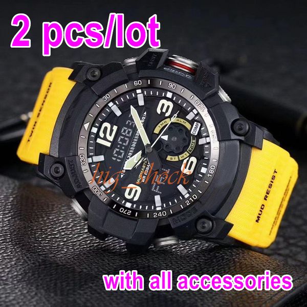 2pcs/lot model waterproof men's wristwatch sport dual display gmt digital led reloj hombre army military watch relogio masculino, Slivery;brown
2pcs/lot model waterproof men's wristwatch sport dual display gmt digital led reloj hombre army military watch relogio masculino, Slivery;brown