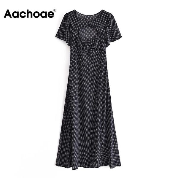casual dresses aachoae stylish women o neck hollow out midi polka dot split vintage dress short sleeve chic summer vestidos, Black;gray
casual dresses aachoae stylish women o neck hollow out midi polka dot split vintage dress short sleeve chic summer vestidos, Black;gray