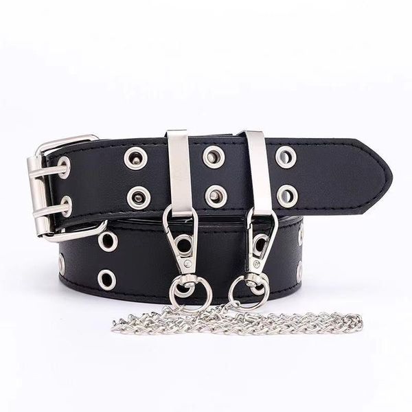 belts women luxury punk chain belt adjustable metal buckle leather waistband for jeans style fashion pin decorative, Black;brown
belts women luxury punk chain belt adjustable metal buckle leather waistband for jeans style fashion pin decorative, Black;brown