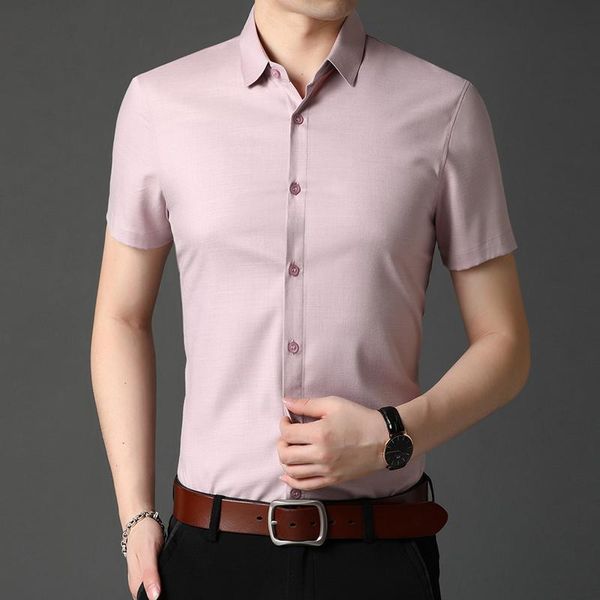 men's casual shirts 2021 summer shirt men pure color short-sleeved lapel half-sleeved business clothes 3160-1027, White;black
men's casual shirts 2021 summer shirt men pure color short-sleeved lapel half-sleeved business clothes 3160-1027, White;black