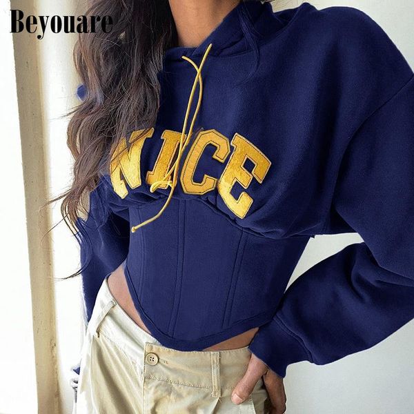 beyouare casual women hoodie sweatshirt letter printing loose long sleeve sashes asymmetric hem 2021 autumn harajuku streetwear women's, Black
beyouare casual women hoodie sweatshirt letter printing loose long sleeve sashes asymmetric hem 2021 autumn harajuku streetwear women's, Black