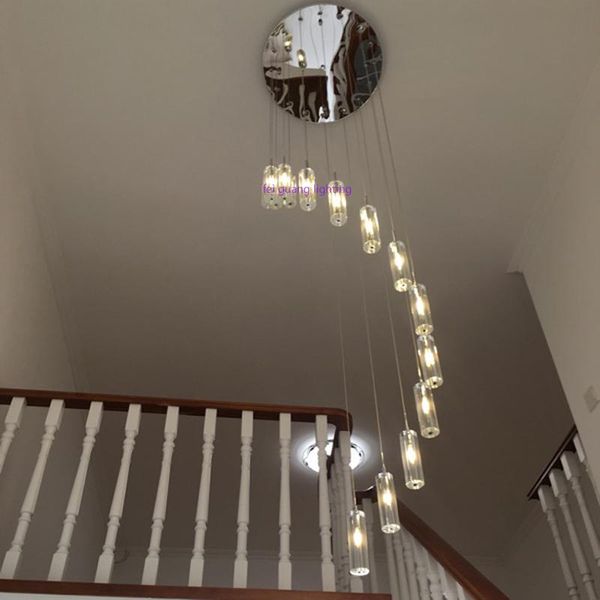 led modern living room lamps crystal pendant lamp stairway lighting long spiral hanging lampara techo colgante g4
led modern living room lamps crystal pendant lamp stairway lighting long spiral hanging lampara techo colgante g4