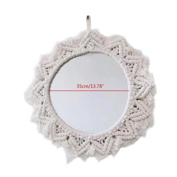 mirrors 808b hanging wall mirror bohemia macrame handmade makeup boho ornament for apartment bedroom decor
mirrors 808b hanging wall mirror bohemia macrame handmade makeup boho ornament for apartment bedroom decor