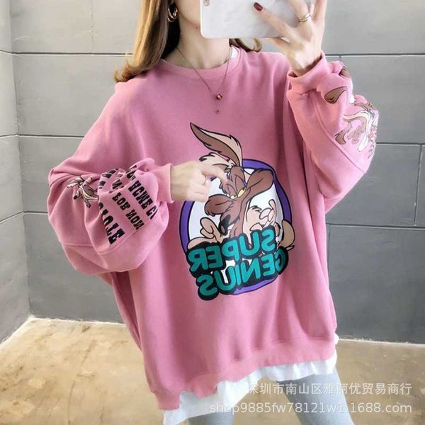 2021 spring clothes new korean loose sweater women's thin clothes in spring and autumn, Black
2021 spring clothes new korean loose sweater women's thin clothes in spring and autumn, Black
