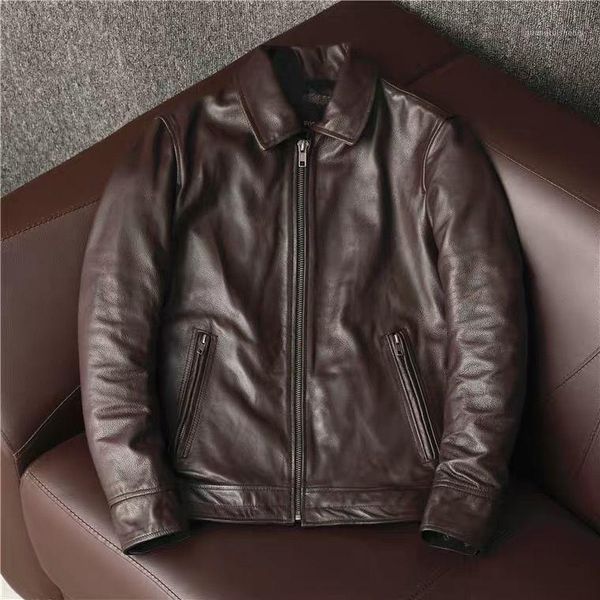 men's leather & faux men 2021 autumn winter fashion cowhide overcoats business casual jackets male real cow coats o13, Black
men's leather & faux men 2021 autumn winter fashion cowhide overcoats business casual jackets male real cow coats o13, Black