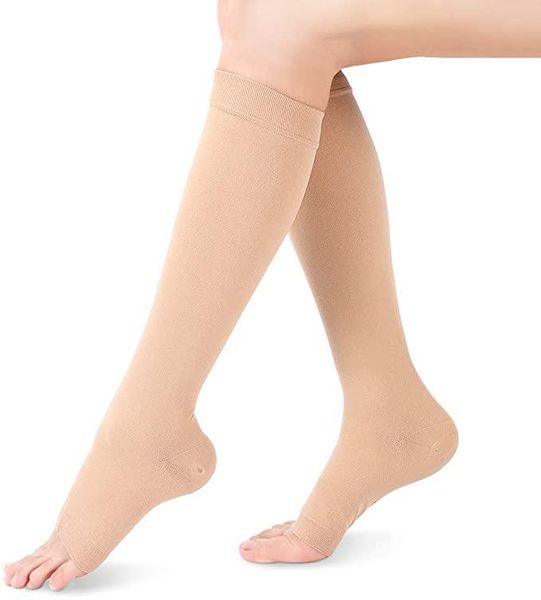 men's socks compression calf shaping open toe knee high stockings fit for varicose veins long pressure, Black
men's socks compression calf shaping open toe knee high stockings fit for varicose veins long pressure, Black