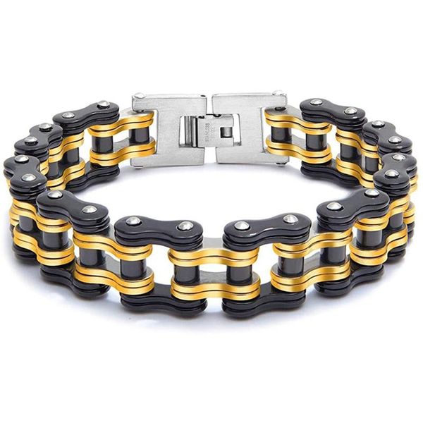 link, chain 316l stainless steel bicycle bracelet heavy motorcycle link chunky bracelets 8.66 inch, Black
link, chain 316l stainless steel bicycle bracelet heavy motorcycle link chunky bracelets 8.66 inch, Black