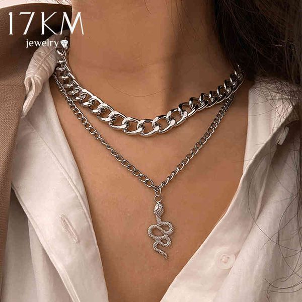 necklaces pendants 17km retro multilayer snake pendant chain necklace for women trendy gold silver color big thick 2021 jewelry
necklaces pendants 17km retro multilayer snake pendant chain necklace for women trendy gold silver color big thick 2021 jewelry