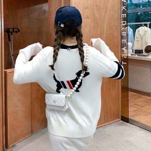 design clothing yarn dyed four bars men's and women's same sweater korean loose casual coat, White;black
design clothing yarn dyed four bars men's and women's same sweater korean loose casual coat, White;black