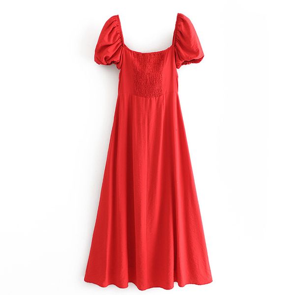 skirts women's square collar puff sleeves elasticated short-sleeved waist slimming retro split backless long red dress female, Black
skirts women's square collar puff sleeves elasticated short-sleeved waist slimming retro split backless long red dress female, Black