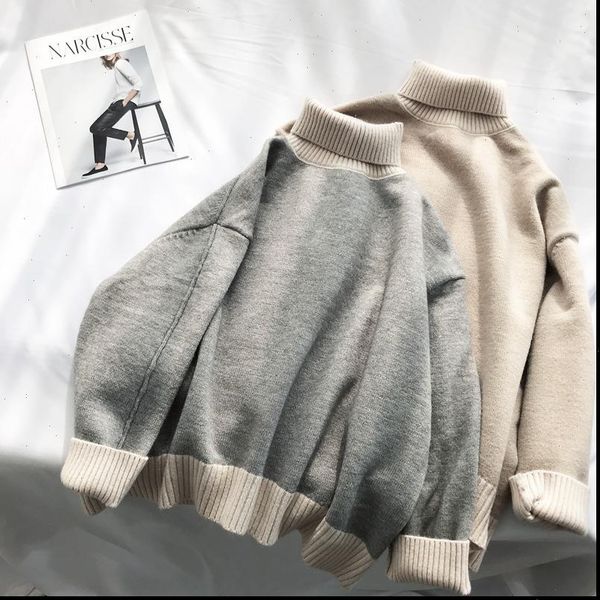 oversized women sweater turtleneck loose pullovers winter thick warm knit high neck color block soft jumper large knitwear, White;black
oversized women sweater turtleneck loose pullovers winter thick warm knit high neck color block soft jumper large knitwear, White;black